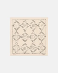 Shoul - Nyomott Selyemsál - Symbol Argyle Krém/Fekete