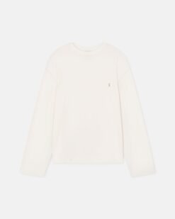 Kazmer - Pamut-jersey pulóver - Törtfehér/Rózsaszín