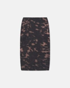 Carisa - Rugalmas Bársony Közepes Hosszúságú Szoknya - Éjféli Mokka Barna