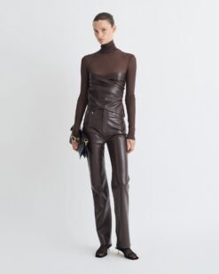 Kynlee - Hálós Jersey/Okobor Garbó felső - Sötét tölgy/Kávébab