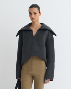 Maxe - Dupla Gyapjú Kabát - Szürke Melír