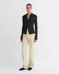 Seldes - Horgolt Szegélyű Farmernadrág - Bézs