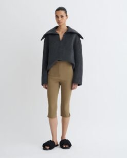 Saoirse - Papír Jersey Capri Nadrág - Barna