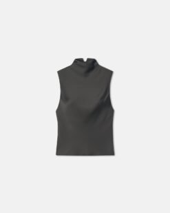 Colson - Slip-on szatén garbó - sötétzöld