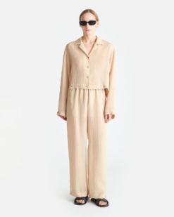 Brenda - Szegecses Géz Nadrág - Viasz