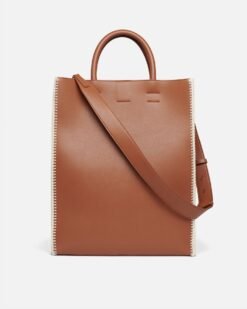 The Compass Tote - Horgolt táska - Barna/Krém